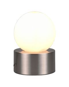 Nickel table lamp modern, Mirjam, with switch