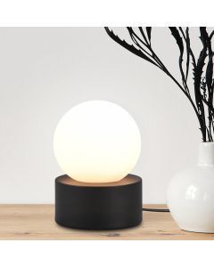 Black table lamp modern, Mirjam, with switch