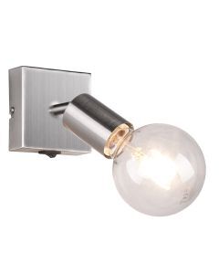 Nickel wall spotlight modern, Odin, with switch