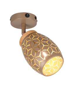 Brown wall spotlight modern, Delana, with switch