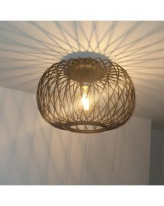 Industrial flush ceiling light black, Karly