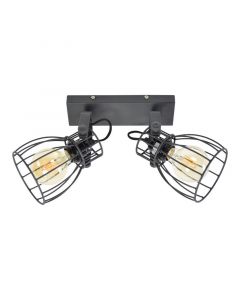 Industrial ceiling spotlight black, Lidia