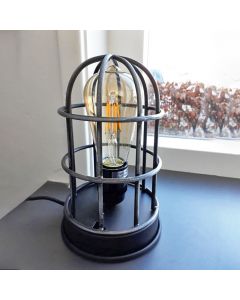 Industrial table lamp grey, Nova, with switch