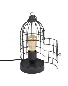 Industrial table lamp black, Minca, with switch