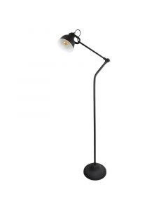 Industrial floor lamp black, Redon, with switch