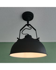 Industrial flush ceiling light black, Fellen