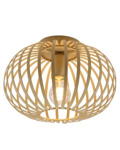 Industrial flush ceiling light beige, Lieve