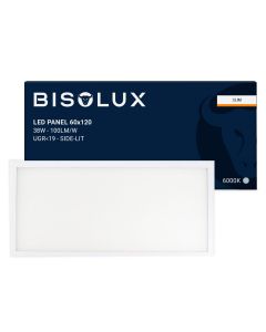Bisolux 1200x600 LED Panel - 60W - 6000K - UGR<19 - Side-Lit