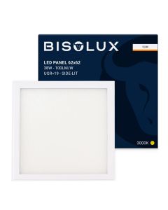 Bisolux 620x620 LED Panel - 38W - 3000K - UGR<19 - Side-Lit