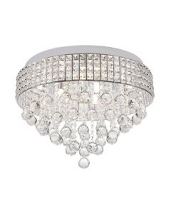 Design flush ceiling light chrome, Mitzy
