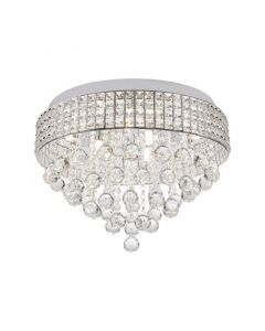 Design flush ceiling light chrome, Mitzy