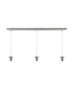 Aluminium pendant light without shade chrome, Rika