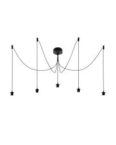 Aluminium pendant light without shade black, Rika
