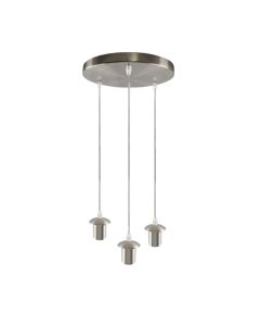 Aluminium pendant light without shade chrome, Rika