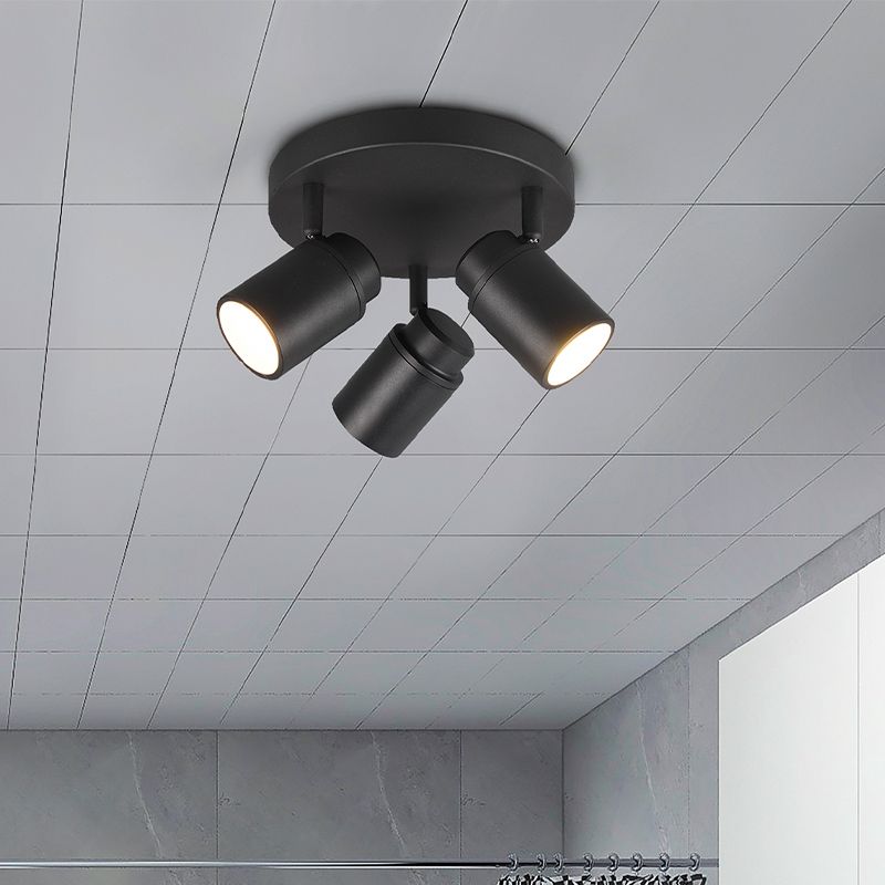 Black bathroom ceiling spotlight modern, Nelis, IP44 | Lampgiant