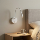 Modern bedside lamp white, Fiona, with switch
