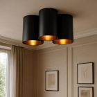 Modern ceiling light black, Franck