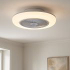 Modern ceiling fan grey, Gonda, 40W, 3000K LED, with remote control