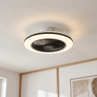 Modern ceiling fan black, Hale, 40W, 3000K LED, with remote control
