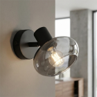 Design wall spotlight black, Skip, with switch