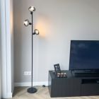 Design floor lamp black, Skip, with switch