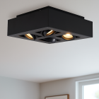 Modern surface mounted downlight black, Akira