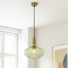 Retro pendant light green, Charlois