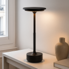 Modern rechargeable table lamp black, Arvind, 3W, warm to cold white adjustable LED, with switch