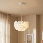 Fabric pendant light white, Suzie