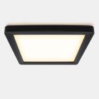 Plastic bathroom ceiling light black, Shivani, 15W, 3000K LED, IP44