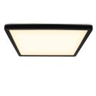 Plastic flush ceiling light black, Shona, 18W, 3000K LED, 3-step dimmable