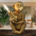 Modern table lamp gold, Monkey, with switch