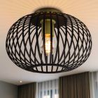 Industrial flush ceiling light gold, Lieve