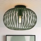 Industrial flush ceiling light green, Lieve