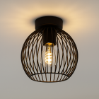 Industrial flush ceiling light black, Wiro