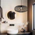 Industrial bathroom pendant light black, Lieve, IP44