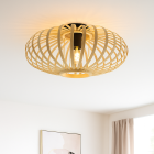 Bamboo flush ceiling light brown, Lieve