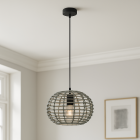 Rattan pendant light grey, Roza