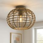 Rattan ceiling light grey, Roza