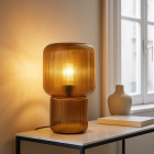 Design table lamp brown, Chelsea, with switch
