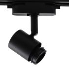 Plastic 1 phase track lighting spotlight black,