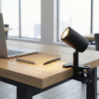 Modern clip spotlight black, Elena, with switch