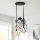 Industrial pendant light black, Nida