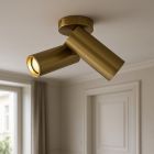 Modern ceiling spotlight brass, Nadi