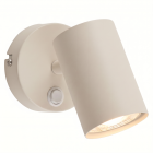 Modern wall spotlight beige, Elena, with switch