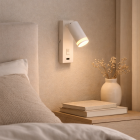 Modern wall spotlight white, Tara, with switch