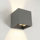 Modern up down wall light grey, Dion, 6W, 3000K LED, IP65