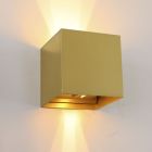 Modern up down wall light brass, Dion, IP65