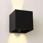 Up down wall light black, Dion, 6W, 2700K LED, IP54, motion sensor