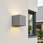 Modern up down wall light grey, Dion, IP65
